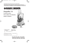 Manual Black and Decker FP1510 Food Processor