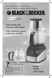 Manual Black and Decker FP2510SKT Food Processor