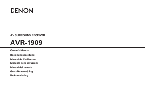 Manual Denon AVR-1909 Receiver