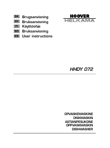 Bruksanvisning Hoover-Helkama HHDY 072-86 Diskmaskin