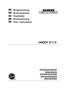 Käyttöohje Hoover-Helkama HHDDY 6113/E-86 Astianpesukone