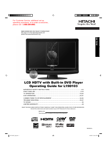 Manual Hitachi L19D103 LCD Television