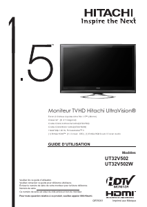 Mode d’emploi Hitachi UT32V502 Téléviseur LCD