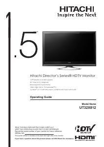 Manual Hitachi UT32X812 LCD Television