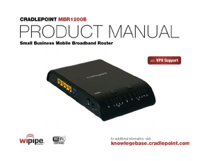 Manual CradlePoint MBR1200B Router