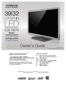 Handleiding Hitachi LE32H316 LED televisie