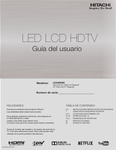 Manual de uso Hitachi LE43M4S9 Televisor de LED