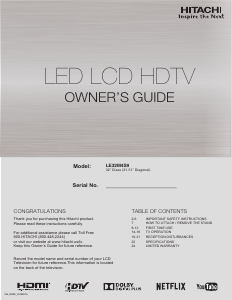 Manual de uso Hitachi LE32M4S9 Televisor de LED