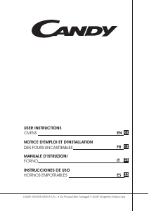 Manuale Candy FCS201X-CH64CCB Forno