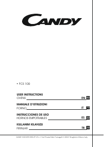 Manuale Candy FCS 100 X Forno