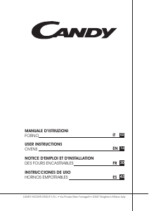 Manual Candy FCPK606X Oven