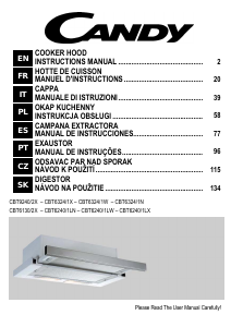 Manuál Candy CBT6324/1N Odsavač par