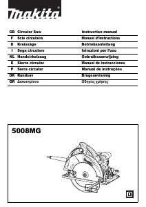 Manual de uso Makita 5008MG Sierra circular