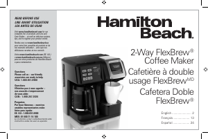 Mode d’emploi Hamilton Beach 49976 Cafetière