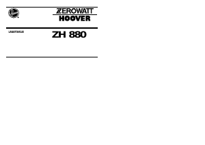 Manuale Zerowatt-Hoover ZH 880 Lavastoviglie