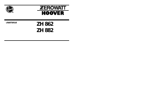 Manuale Zerowatt-Hoover ZH 882 SE Lavastoviglie