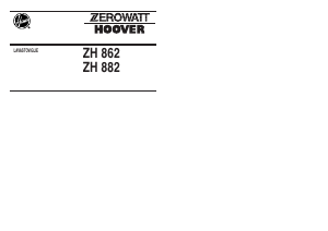 Manuale Zerowatt-Hoover ZH 882SEA Lavastoviglie
