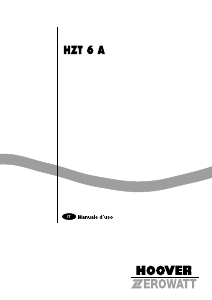 Manuale Zerowatt-Hoover HZT 6 A Lavatrice