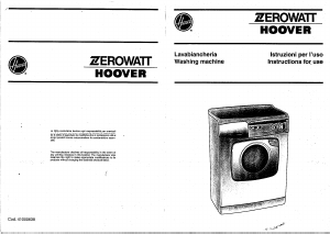 Manuale Zerowatt-Hoover H 77 E Lavatrice