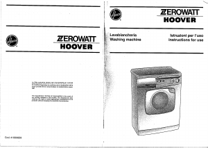 Manuale Zerowatt-Hoover H 87 E Lavatrice