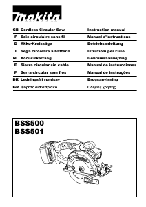 Manual de uso Makita BSS501RFJ Sierra circular