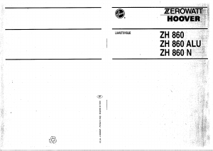 Manuale Zerowatt-Hoover ZH 860 ALU Lavastoviglie