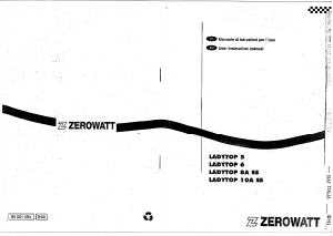 Manuale Zerowatt LB ZW TOP 6 Lavatrice