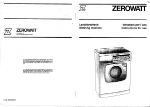 Manuale Zerowatt MIL 7409 ASS Lavatrice