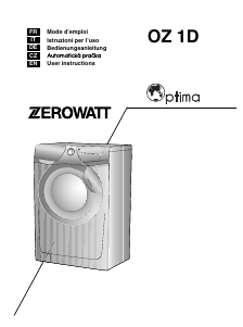 Manuale Zerowatt OZ 106 1D HCC Optima Lavatrice
