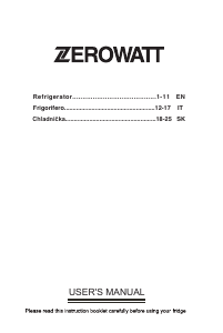 Manuale Zerowatt ZTLP 130 Frigorifero