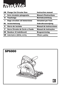 Εγχειρίδιο Makita SP6000K1X Κυκλικό πριόνι