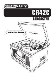 Manual Crosley CR42C Lancaster Turntable