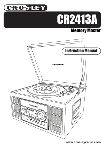 Handleiding Crosley CR2413A Memory Master II Platenspeler