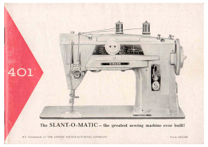 Manual Singer 401 Slant-o-Matic Sewing Machine