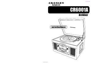 Handleiding Crosley CR6001A Archiver Platenspeler