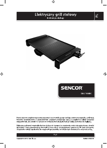 Instrukcja Sencor SBG 106BK Grill stołowy