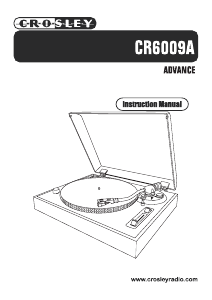 Handleiding Crosley CR6009A Advance Platenspeler