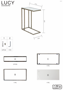 Brugsanvisning Mio Lucy Sidebord