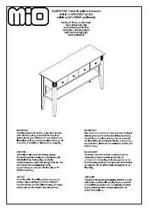 Manual Mio Sundborn Mesa de apoio