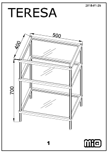 Brugsanvisning Mio Teresa Sidebord