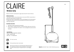 Manual Mio Claire Lamp
