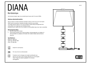 Handleiding Mio Diana Lamp