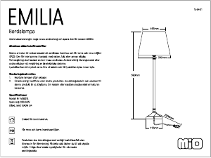 Bruksanvisning Mio Emilia Lampa