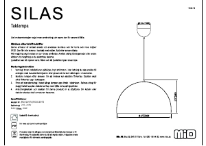 Bruksanvisning Mio Silas Lampa