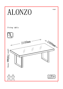 Manuale Mio Alonzo Tavolo da pranzo