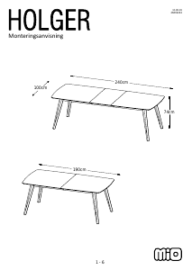 Brugsanvisning Mio Holger Spisebord