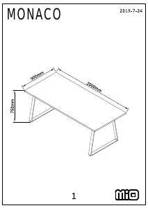 Manual Mio Monaco Masă bucătărie