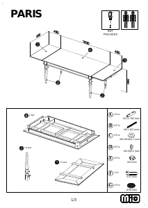 Manual Mio Paris Mesa de jantar