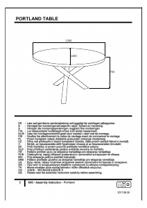 Használati útmutató Mio Portland Ebédlőasztal