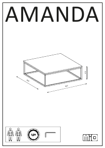 사용 설명서 Mio Amanda 커피 테이블
